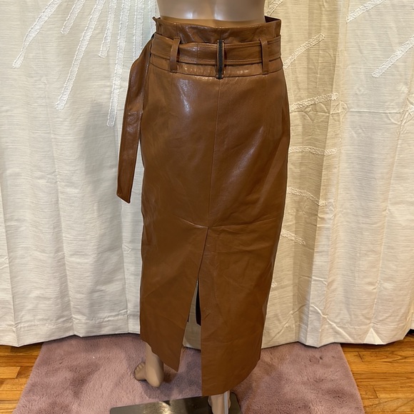 Brunello Cucinelli Leather Maxi Skirt - Picture 10 of 13